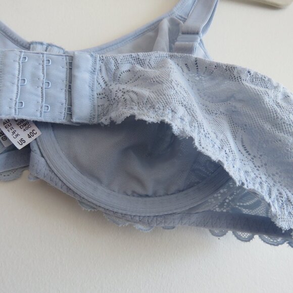 WACOAL Soft Sense Underwire Lace Bra in Kentucky Blue Pastel Feminine - Size 40C - Picture 13 of 14